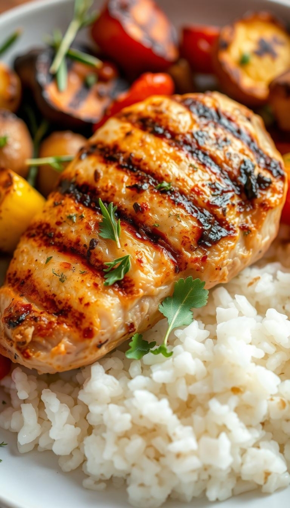 poulet grillé aux herbes