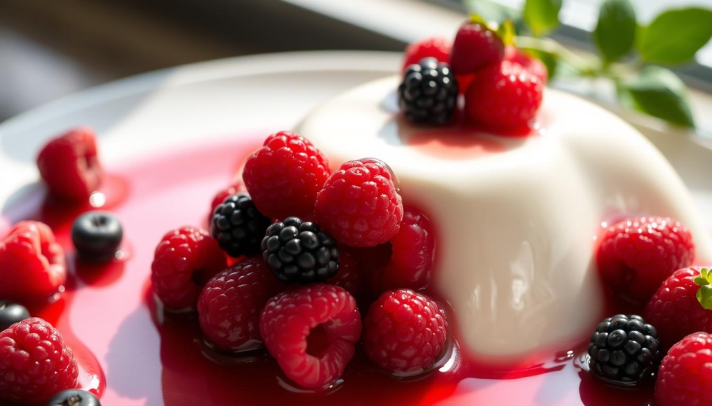panna cotta aux fruits rouges